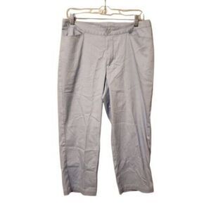 Erik Stewart Womens Size 10 Blue  Solid Crop Pants